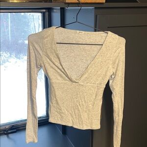Garage Light Gray Long Sleeve Top